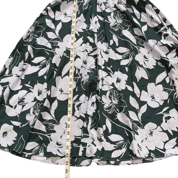 1901 Blue and Green Floral Halter Tie Back Dress Size 4 - Picture 15 of 16